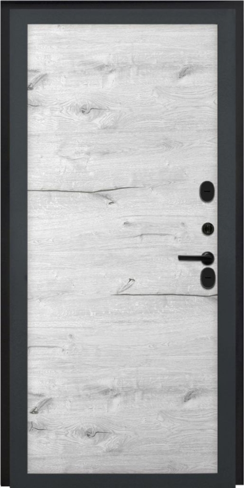 Входная дверь ДвериПРО Квадро Без фрезеровки Дуб арктик горизонт DPRO195654 внутренняя сторона